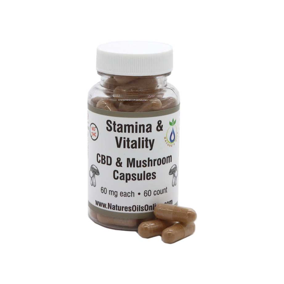 Stamina & Vitality CBD & Mushroom capsules 60count