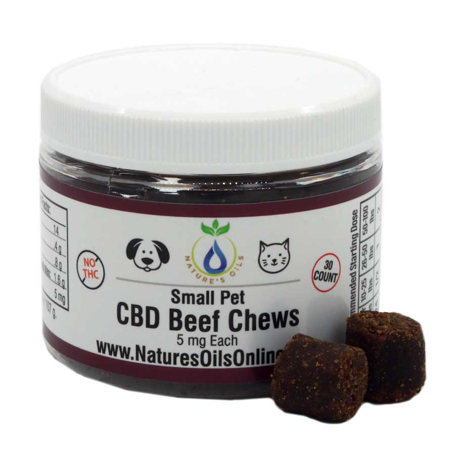 Small Pet CBD Beef Chews 5mg