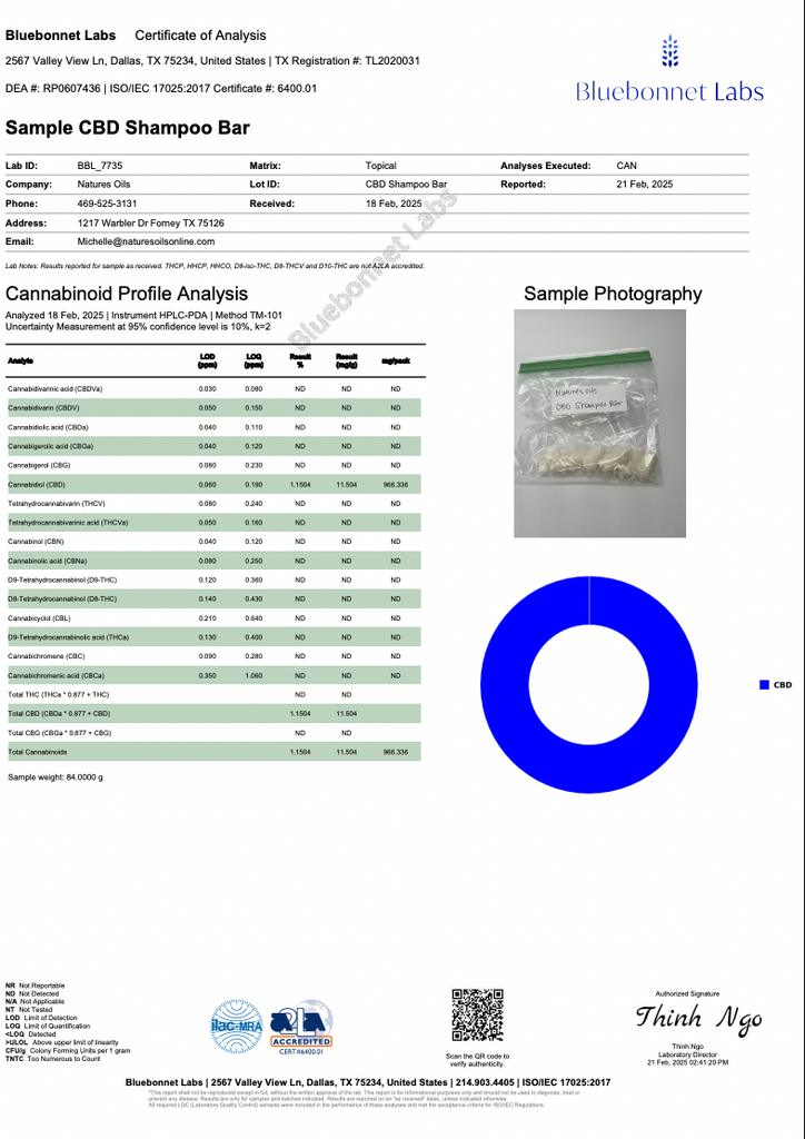 Shampoo Bar - CBD 700mg