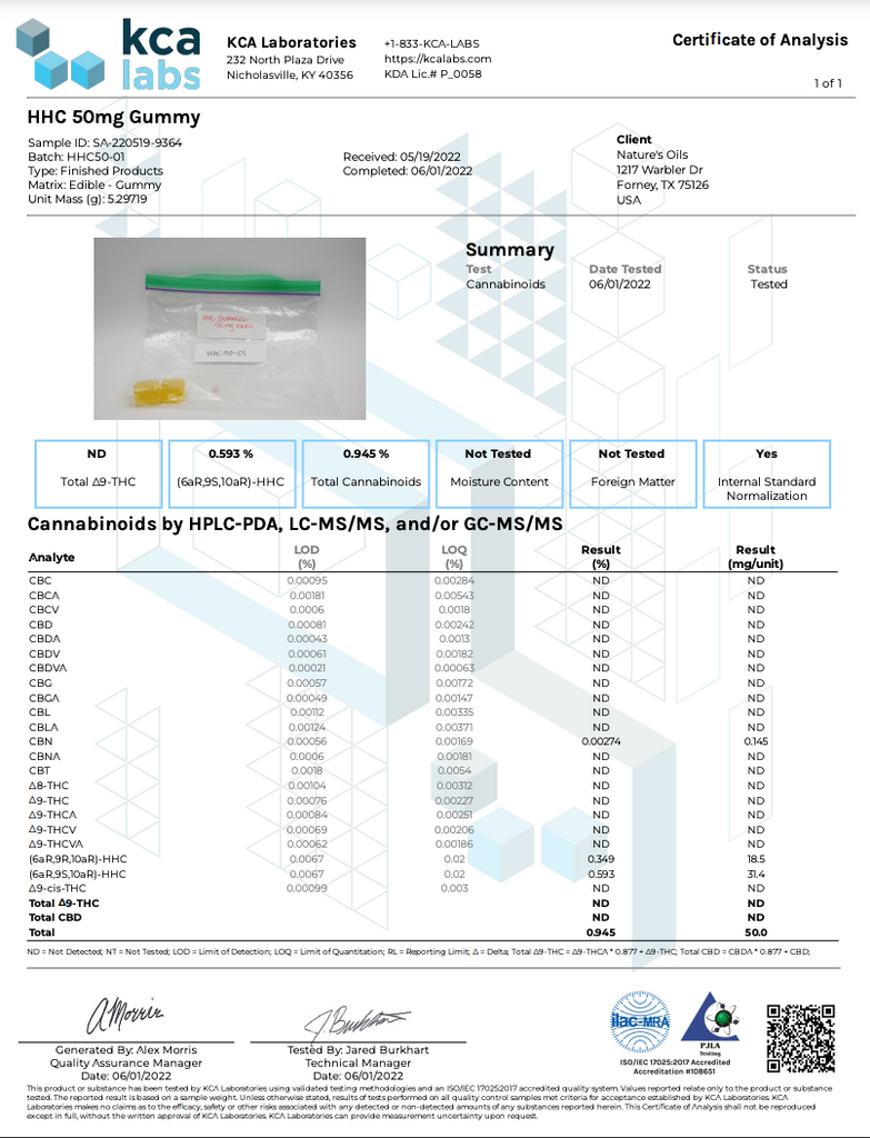 HHC 50mg Gummies 8-count Pineapple